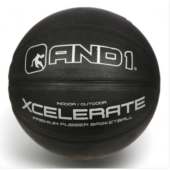 AND1 Xcelerate Rubber Basketball: Game Ready, Official Regulation Size 7 (29.5”) - Picture 2 of 3